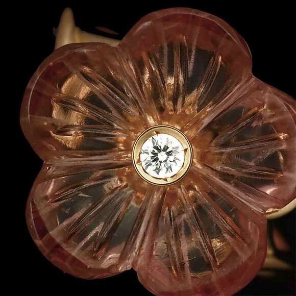 Salvatore Ferragamo size 12 diamond ring in 18K pink gold (PG) and 750 rose g... - Picture 6 of 7